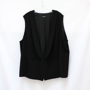 Samoon black vest sleeveless open plus size 52 US 22 business office career job